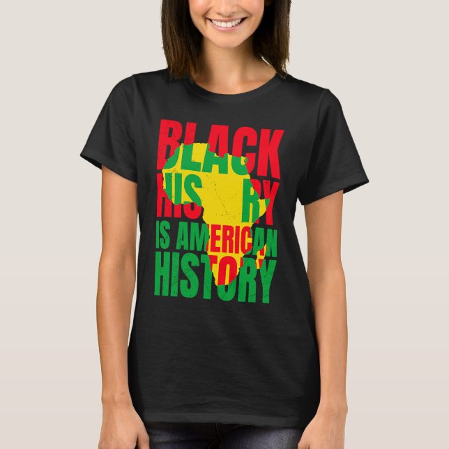Afrika Black History American History USA African T Shirt (Framsida)