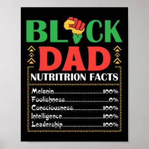 Afrika Black Pappa Nutrition Facts Melanin Conscio Poster