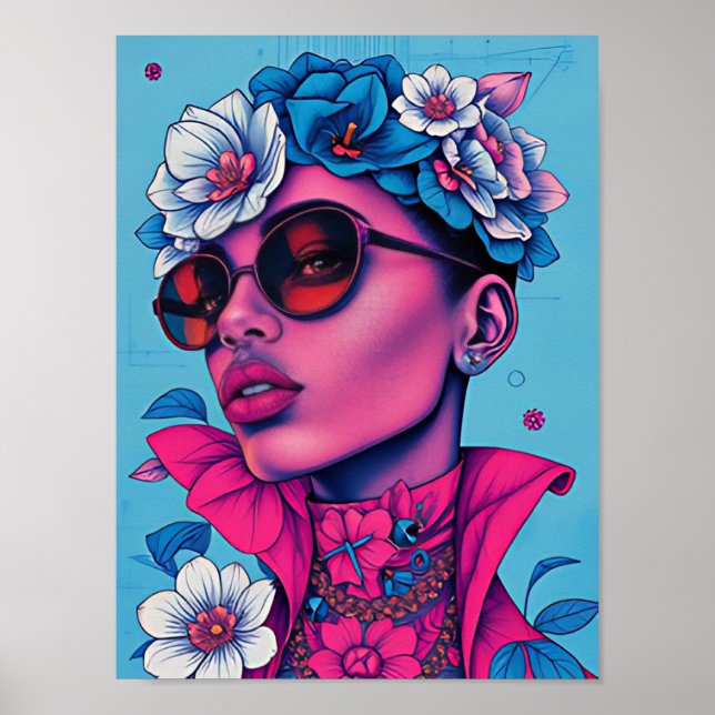 afrika blommor poster (Framsidan)