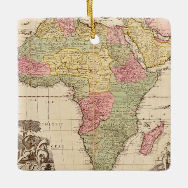 Afrika circa 1725 julgransprydnad keramik (Framsida)