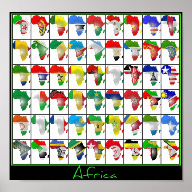 Afrika Collage Poster (Framsidan)