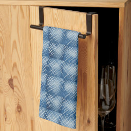 Afrika Denim Indigo Mudcloth Mönster 1 Kökshandduk