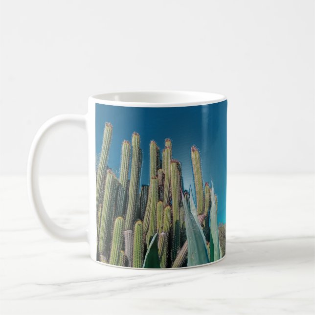 Afrika Desert Cactus Plants Prickly Pear Kaffemugg (Vänster)