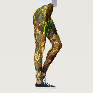 Afrika Desert Cactus Plants Prickly Pear Leggings