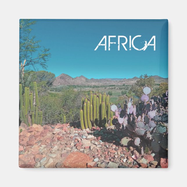 Afrika Desert liggande naturomvandlingar Magnet (Framsidan)