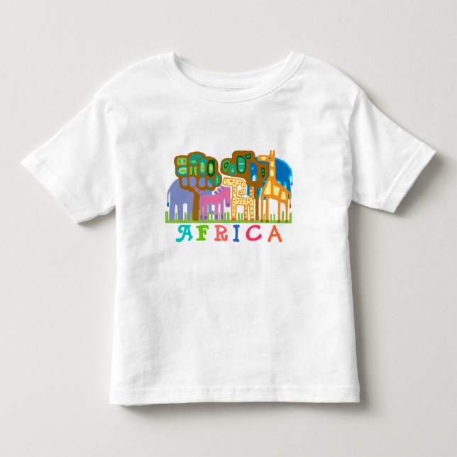 AFRIKA - djungeldjur Tee Shirt (Framsida)