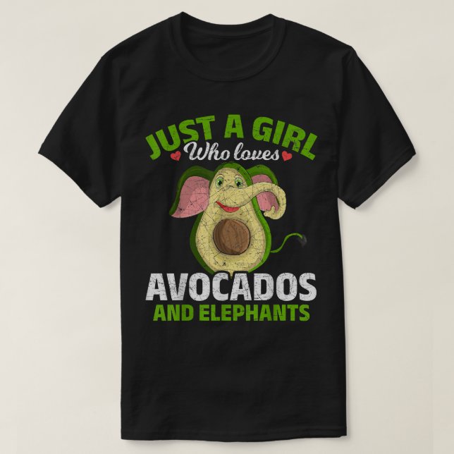 Afrika Djuren är bara en flicka som Kärlek Avocado T Shirt (Design framsida)