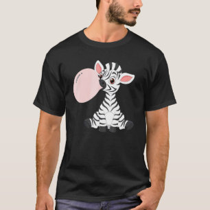 Afrika Djurs Rosa Bubblegum Baby Zebra T Shirt