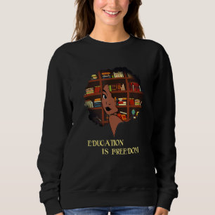 Afrika Education är Freedom Bibliotek Bok Black T Shirt