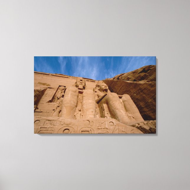Afrika, Egypten, Abu Simbel, Ramses II och Canvastryck (Framsida)