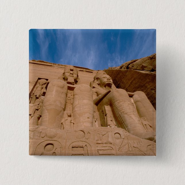 Afrika, Egypten, Abu Simbel, Ramses II och Knapp (Framsida)