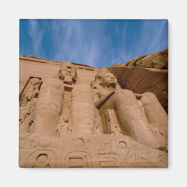Afrika, Egypten, Abu Simbel, Ramses II och Magnet (Framsidan)