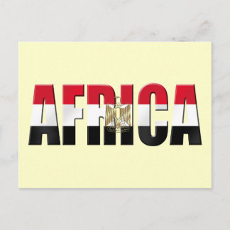 Afrika Egypten flagga logotyp Eagle emblem present Vykort