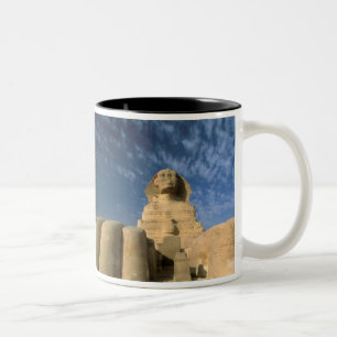 Afrika, Egypten, Kairo, Giza platån. Sfingen Två-Tonad Mugg