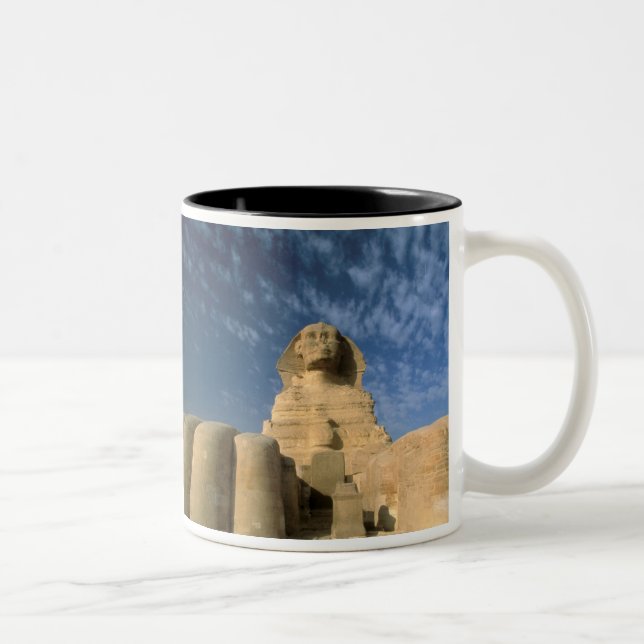 Afrika, Egypten, Kairo, Giza platån. Sfingen Två-Tonad Mugg (Höger)