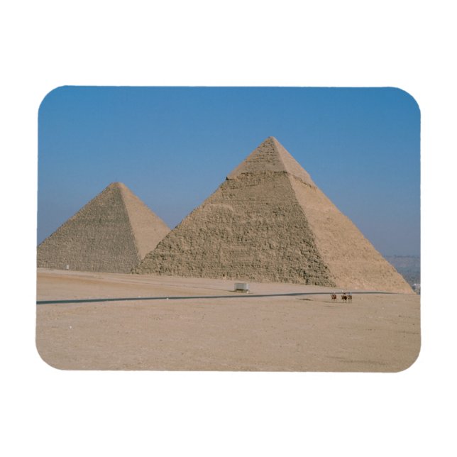 Afrika - Egypten - Kairo - Giza pyramidkomplex Magnet (Horisontell)