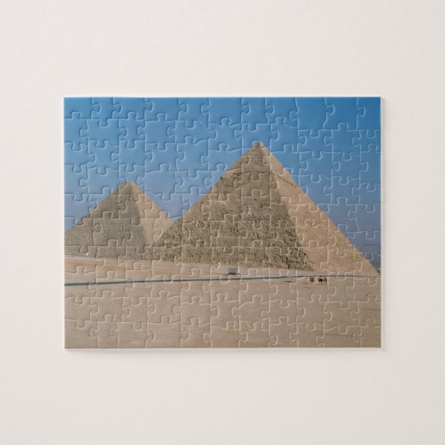 Afrika - Egypten - Kairo - Giza pyramidkomplex Pussel (Horisontell)