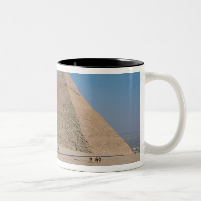 Afrika - Egypten - Kairo - Giza pyramidkomplex, Två-Tonad Mugg (Höger)