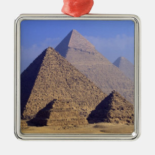 Afrika, Egypten, Kairo, Giza. Stora pyramider Julgransprydnad Metall