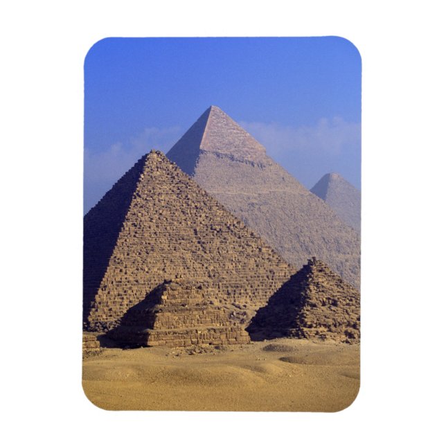 Afrika, Egypten, Kairo, Giza. Stora pyramider Magnet (Vertikal)