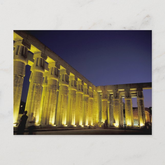 Afrika, Egypten, Luxor. domstolen i sol i Amenhote Vykort (Framsida)