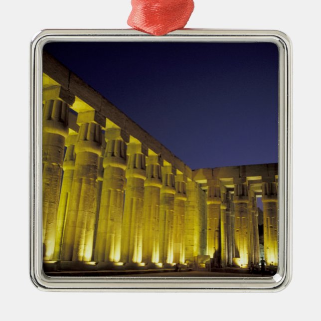 Afrika, Egypten, Luxor. Sol domstol i Amenhotep Julgransprydnad Metall (Framsidan)