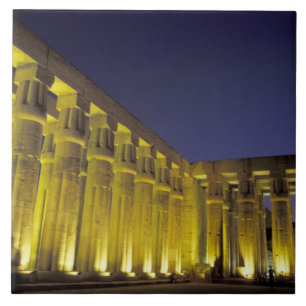 Afrika, Egypten, Luxor. Solgård till Amenhotep Kakelplatta