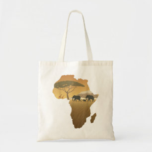 Afrika Elephant Karta Pappa South Animal Big Five  Tygkasse