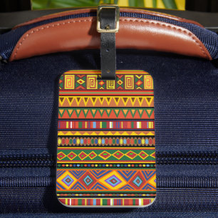 Afrika Ethnic Art Mönster Bagagebricka