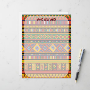 Afrika Ethnic Art Mönster Brevhuvud