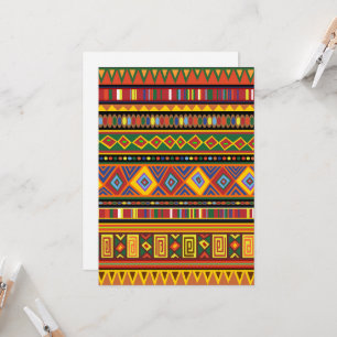 Afrika Ethnic Art Mönster Inbjudningar