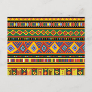 Afrika Ethnic Art Mönster Vykort