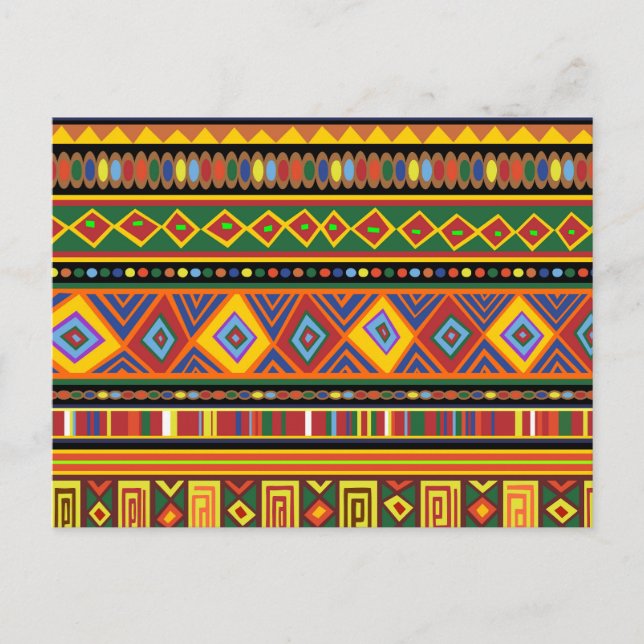 Afrika Ethnic Art Mönster Vykort (Framsida)