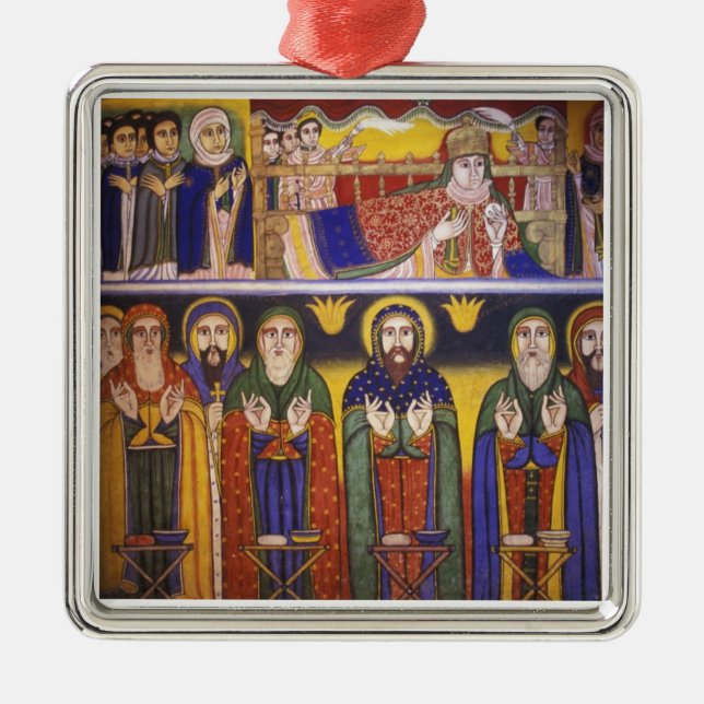 Afrika, Etiopien. Bildande apostlar och Julgransprydnad Metall (Framsidan)