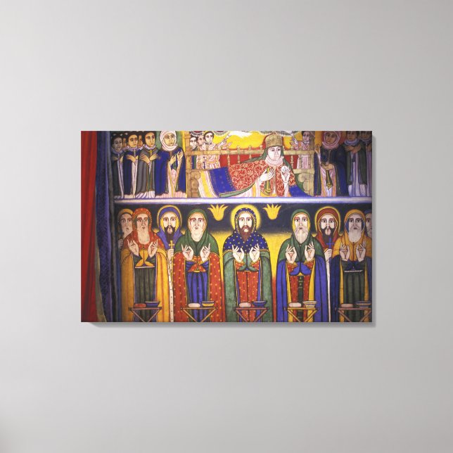 Afrika, Etiopien. Bilder som skildrar apostlar och (Framsida)