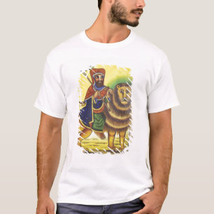Afrika, Etiopien. Konstverk föreställande Lejonet Tee Shirt