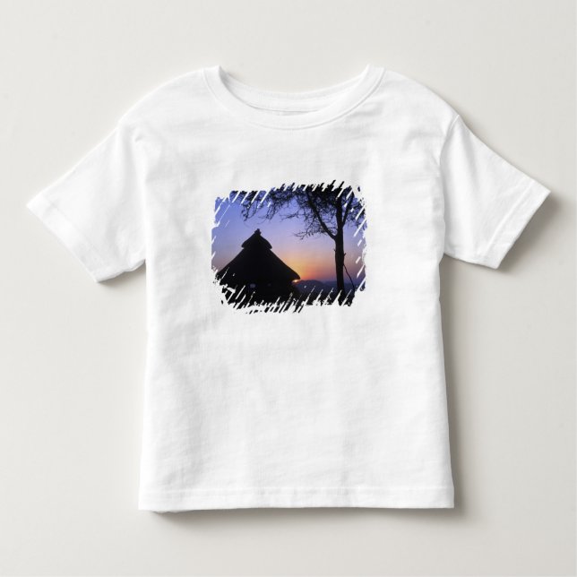 Afrika, Etiopien, Omo flodområde, Sunset over T Shirt (Framsida)