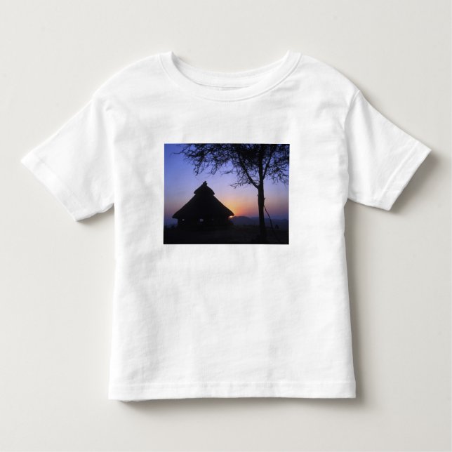 Afrika, Etiopien, Omo flodområde, Sunset over T-shirt (Framsida)