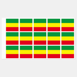 Afrika Etiopien Rasta Flagga Klistermärke