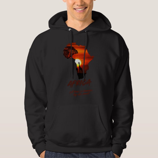 Afrika - Ett träd är känt för sin frukt. Hoodie (Framsida)