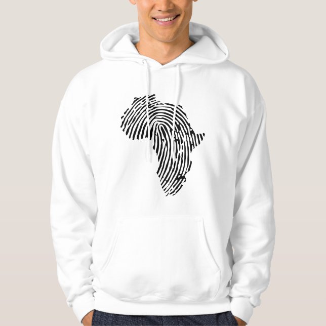 Afrika Finger, svart ström, afrikanskt Hoodie (Framsida)