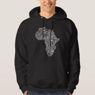 Afrika Finger, svart ström, afrikanskt Hoodie