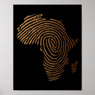 afrika fingeravtryck svart historia junenth poster