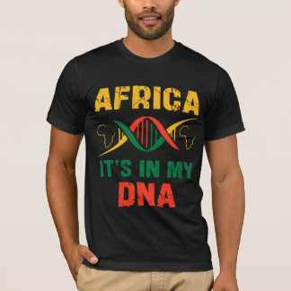 Afrika finns i mitt DNA Afrikanskt arv svart stolt T Shirt