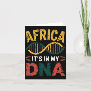 Afrika finns i mitt DNA Afrikanskt kulturarv Stolt Kort