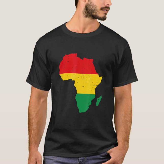 Afrika Flagga Black History Month Black Pride Afri T Shirt (Framsida)
