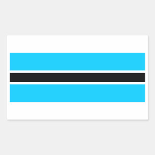 Afrika: Flagga Botswana Rektangulärt Klistermärke