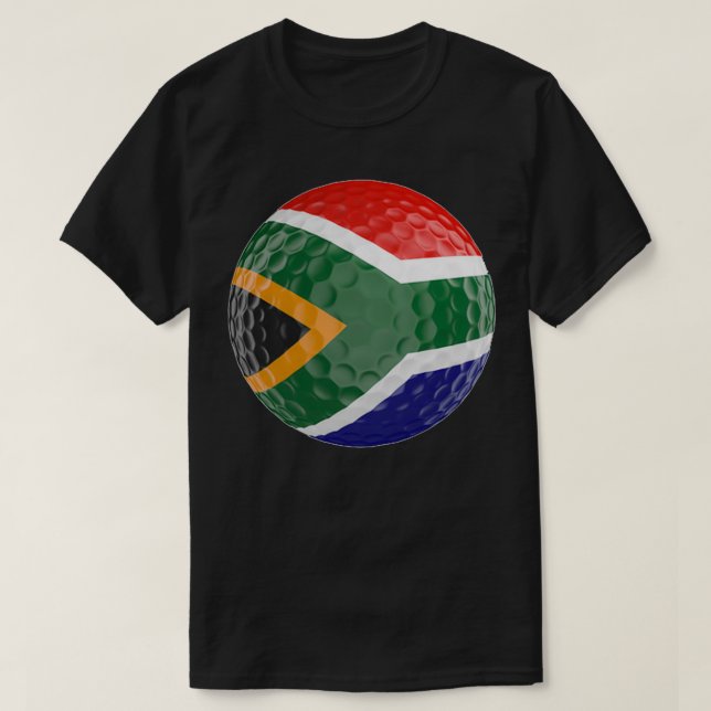 Afrika Flagga Golf Boll T Shirt (Design framsida)