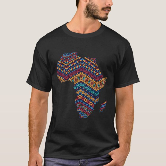 Afrika Flagga Kente Trasa Black Pride African Amer T Shirt (Framsida)