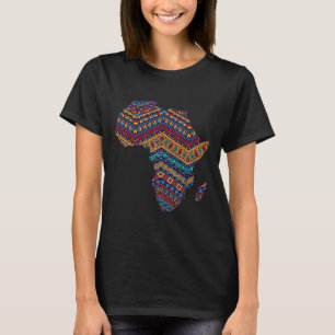 Afrika Flagga Kente Trasa Black Pride African Amer T Shirt